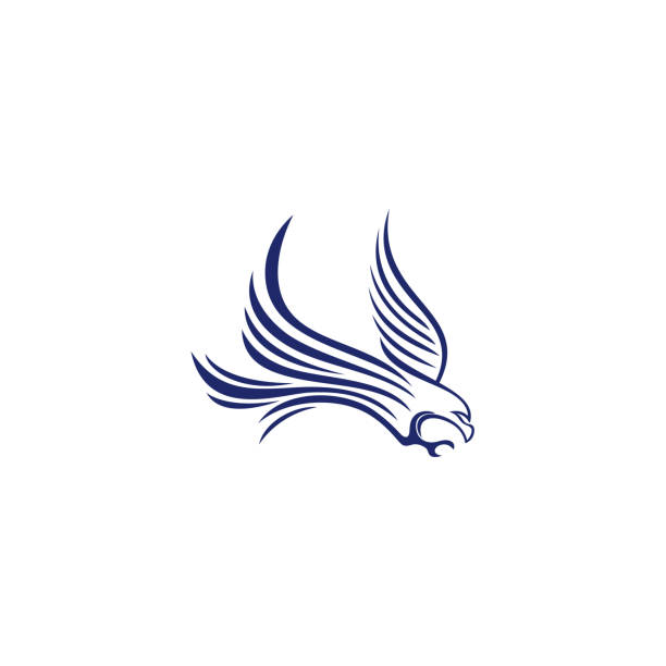 ilustraciones, imágenes clip art, dibujos animados e iconos de stock de american eagle head vector design concept illustrations stock illustration usa, american, falcon state, american flag, logo - falcon