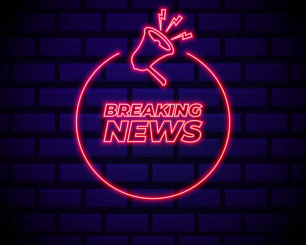 istock Latest News sign vector design template. Breaking News neon logo, light banner design element colorful modern design trend, night bright advertising, brightsign. Vector illustration 1289278185