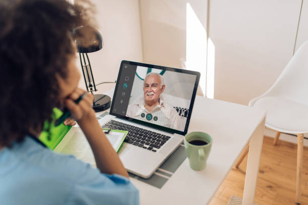istock Senior man is having an online doctor checkup 1289280384