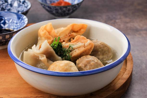 istock Bakso Malang is Meatball Typically from Malang, East Java Indonesia. Usually Served with Various Side Dish like Bakwan, Bakso Goreng, Tofu 1289280825