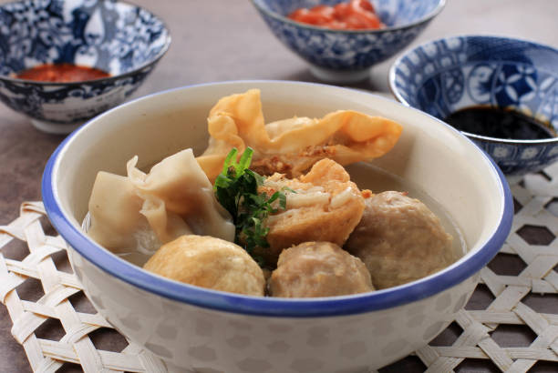istock Bakso Malang is Meatball Typically from Malang, East Java Indonesia. Usually Served with Various Side Dish like Bakwan, Bakso Goreng, Tofu 1289280851