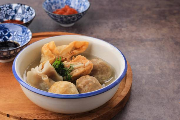 istock Bakso Malang is Meatball Typically from Malang, East Java Indonesia. Usually Served with Various Side Dish like Bakwan, Bakso Goreng, Tofu 1289280856
