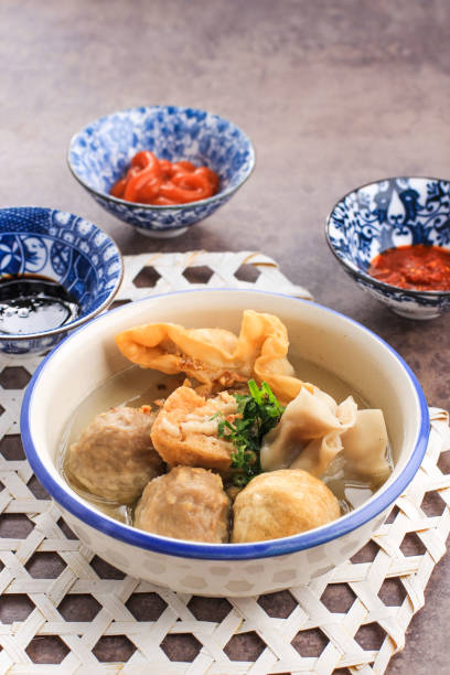 istock Bakso Malang is Meatball Typically from Malang, East Java Indonesia. Usually Served with Various Side Dish like Bakwan, Bakso Goreng, Tofu 1289281539