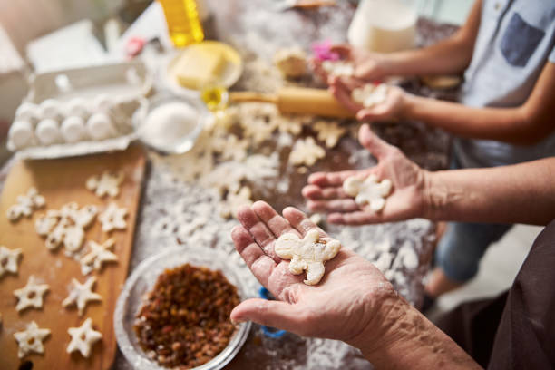 istock Amateur bakers preparing cookie dough at home 1289283809