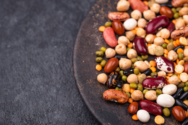 istock Various legumes. Lentils, beans, pea, chickpea 1289283974