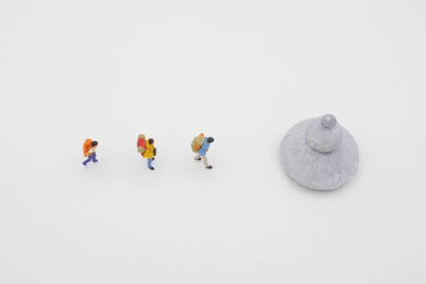 istock Travelers lining up to go on a space trip with a UFO 1289285480