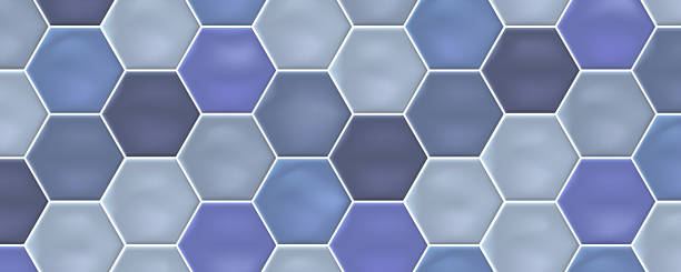 ilustrações, clipart, desenhos animados e ícones de azul azul hexágono mosaico cerâmica azul - tile tiled floor bathroom backgrounds