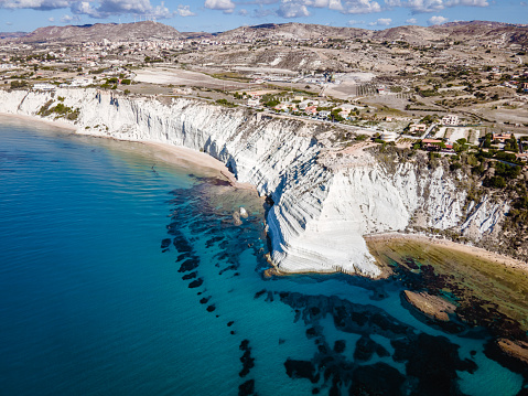 Scala dei Turchi Stair of the Turks, Sicily Italy ,Scala dei Turchi. A rocky cliff on the coast of Realmonte, near Porto Empedocle, southern Sicily, Italy