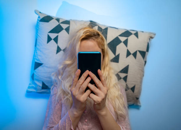 istock Woman Sleepless, late night internet browsing 1289296876