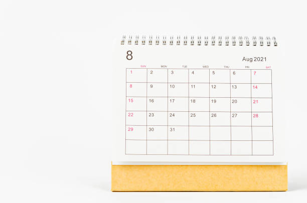 istock August 2021 Calendar desk for organizer to plan and reminder 1289306169
