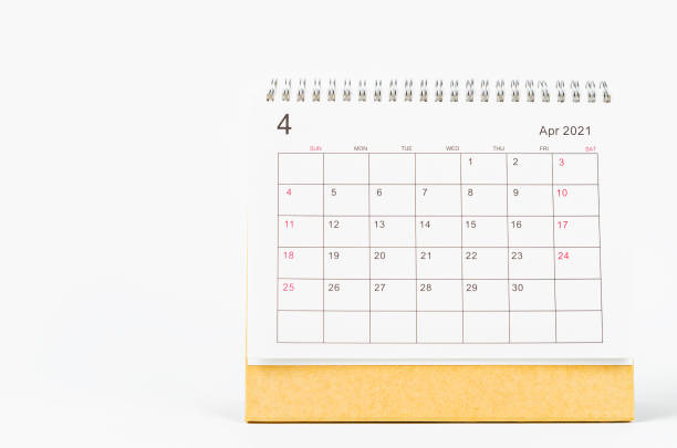 istock April 2021 Calendar desk for organizer to plan and reminder 1289306258