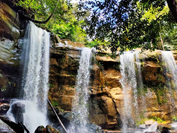 istock a very beautiful waterfall in Indonesia 1289306442