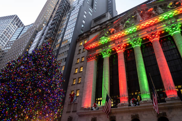 Bolsa De Valores De Nova York árvore De Natal Banco de Imagens e Fotos de  Stock - iStock