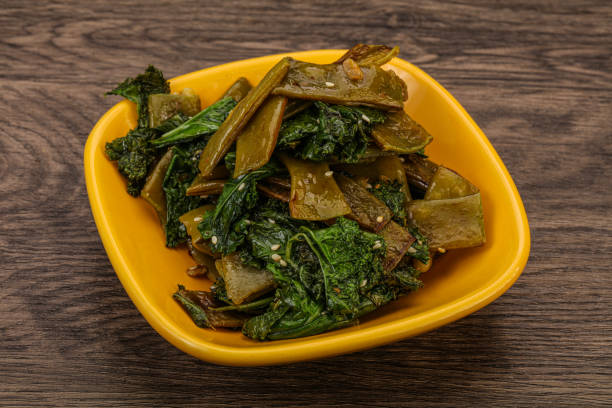 istock Vagan cuisine with roasted green bean 1289315845