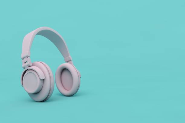 istock 3D Pink Headphones 1289318271