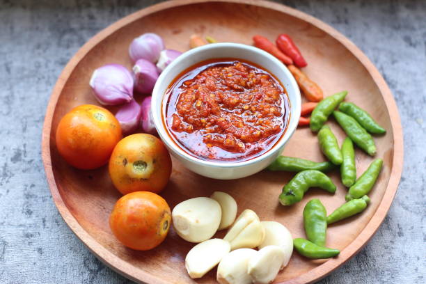 istock Indonesian traditional extra spicy chili sauce 1289324254