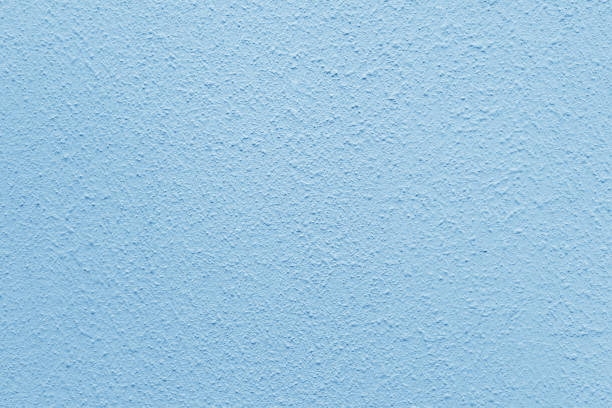 Light blue wall of the building. stock photo