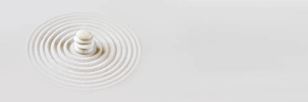 istock Zen japanese garden background. Horizontal banner 1289325297