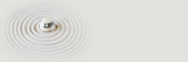 istock Zen japanese garden background. Horizontal banner 1289325301