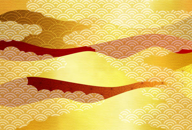 日本の伝統的なデザイン。ベクトル図。 - 波形パターン イラスト点のイラスト素材／クリップアート素材／マンガ素材／アイコン素材