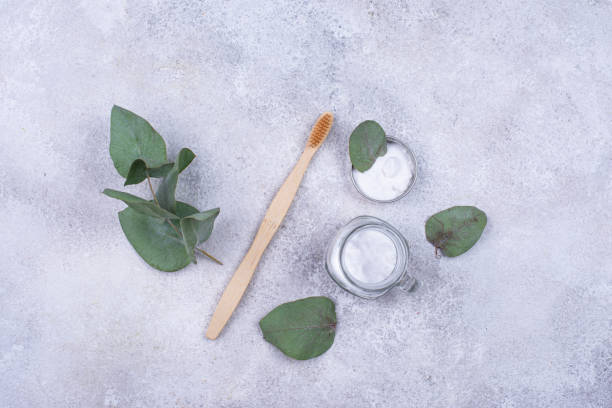 istock Eco friendly toothbrush and natural dentifrice 1289327415