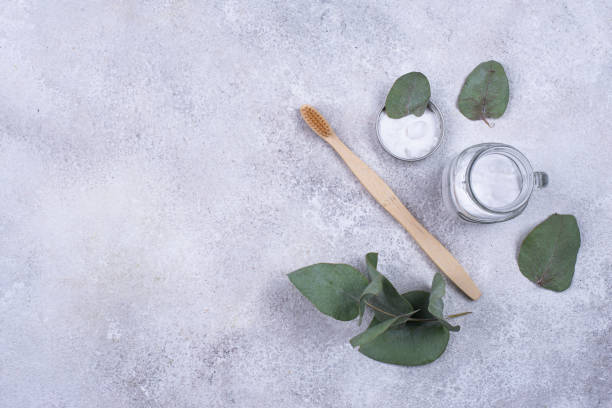 istock Eco friendly toothbrush and natural dentifrice 1289327433