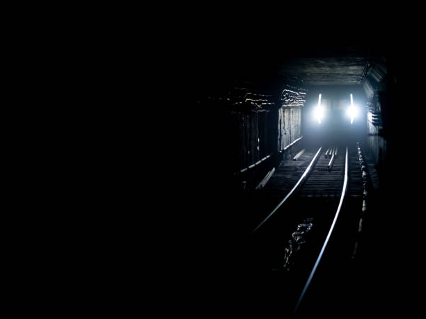 tracks in the tunnel\n\nrailway tracks