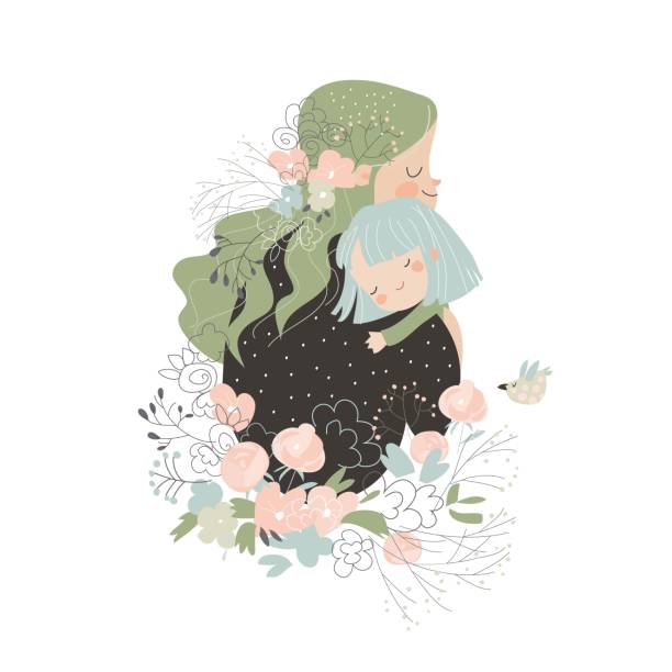 istock Beautiful mother hugging her daughter in flowers 1289332867