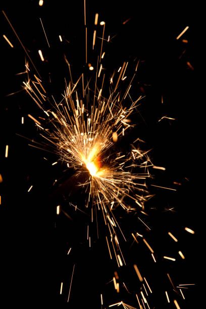istock Burning festive bright sparkling sparklers 1289337206