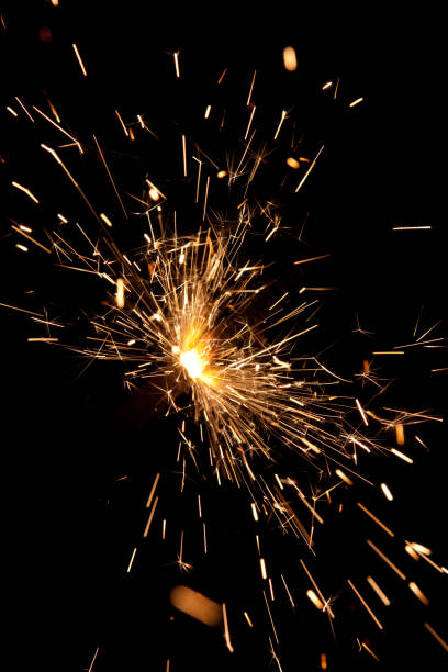 istock Burning festive bright sparkling sparklers 1289337219