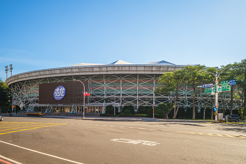 November 26, 2020: Taoyuan International Baseball Stadium, the most popular stadium located in Taoyuan, Taiwan. It is 4 hectares in size, with one underground level and three levels above the ground.
