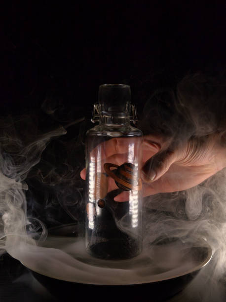 istock Creative studio photography with a sustainable glass bottle 1289337444