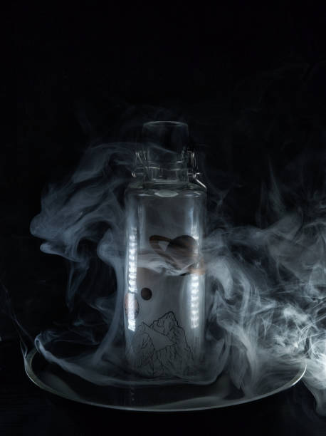 istock Creative studio photography with a sustainable glass bottle 1289338149
