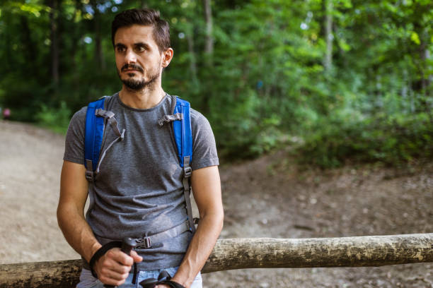 istock Young man relaxing at the mountain 1289342997