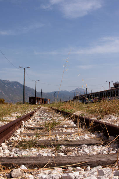 istock Abandoned trains at Corinth's old train station 1289345319