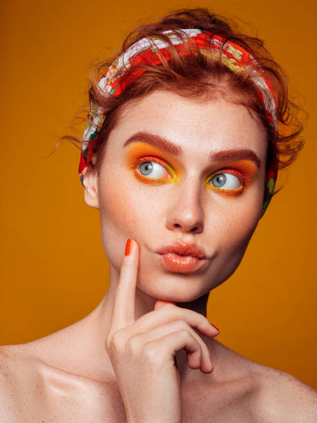 istock Beautiful woman with bright make-up 1289345486
