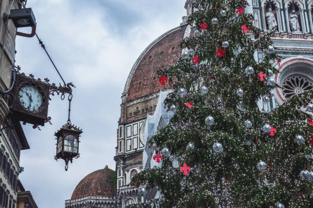 Christmas tree in Florence, Christmas in Florence, Christmas tree, Florence main tree, Tuscany, Florence, Italy
