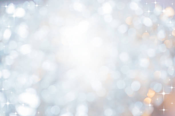 abstract blur beautiful glowing colorful color background with circle bokeh light and shining star glittering for christmas festival and happy new year season design as banner concept