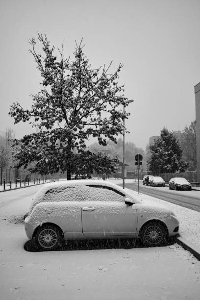 istock Country Road with snow 1289351484