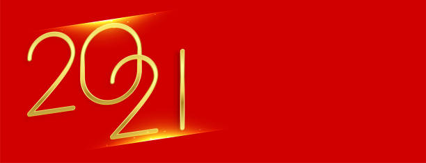 istock 2021 golden text new year banner on red background 1289353997