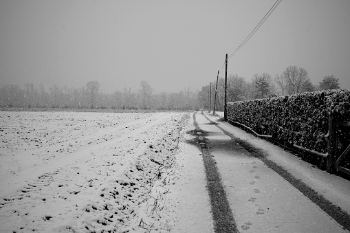 Country Road with snow