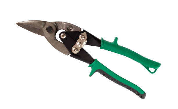 istock Sheet metal tin snips. Isolated with handmade clipping path. 1289355628