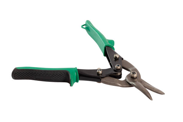 istock Sheet metal tin snips. Isolated with handmade clipping path. 1289355703