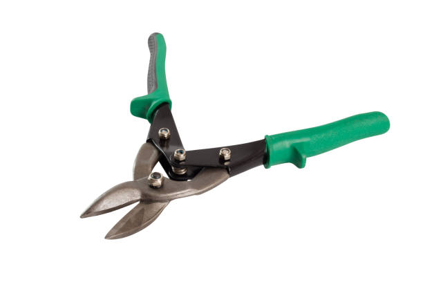 istock Sheet metal tin snips. Isolated with handmade clipping path. 1289355745