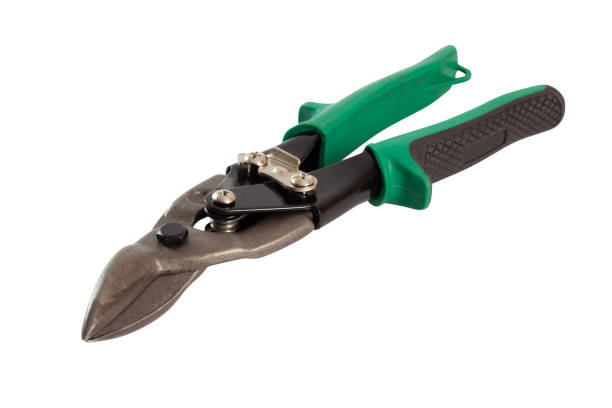 istock Sheet metal tin snips. Isolated with handmade clipping path. 1289355775