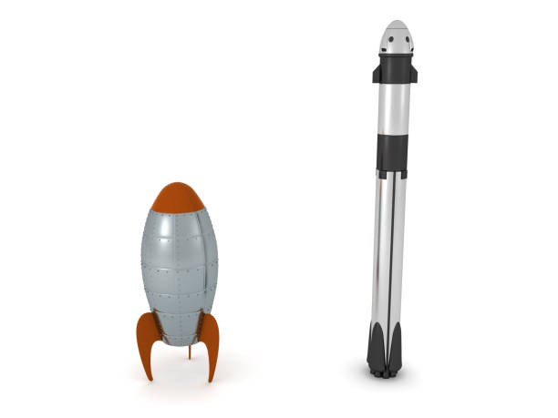 istock 3D Rendering of old and new rockets 1289360039