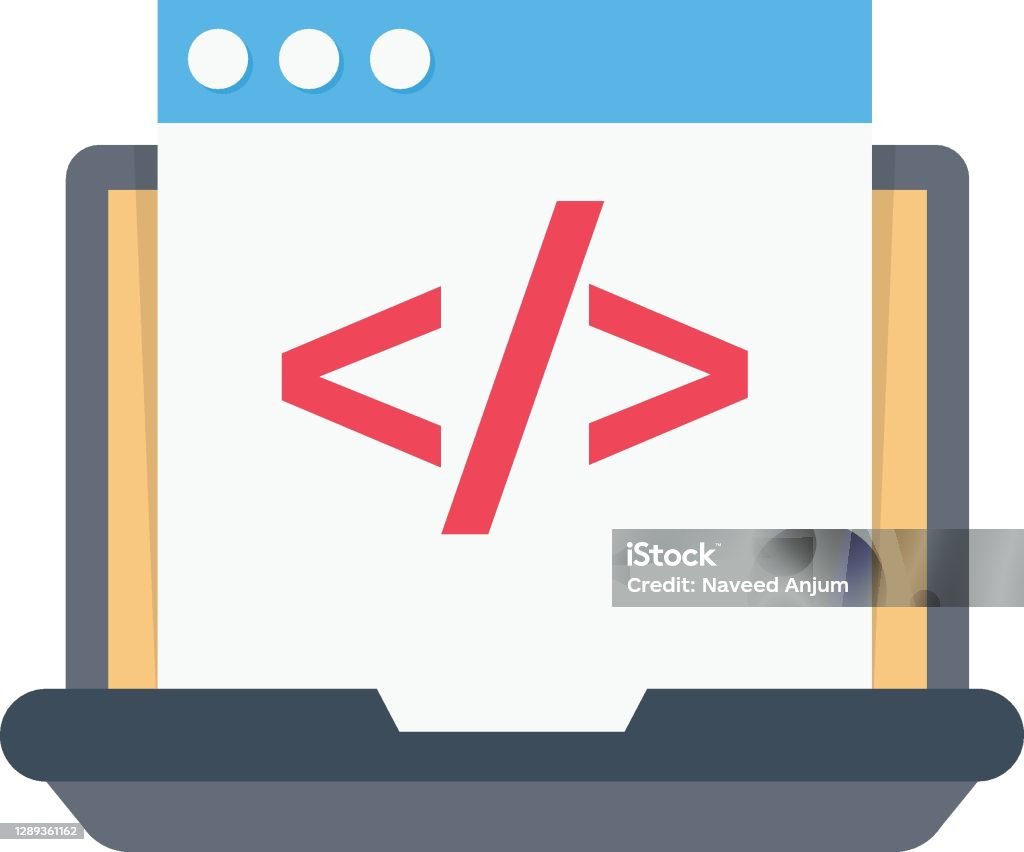 Coding Laptop Icon Laptop Coding Stock Illustration - Download Image Now - Coding ...