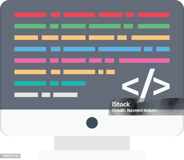 Screen Coding Stock Illustration - Download Image Now - Business ...