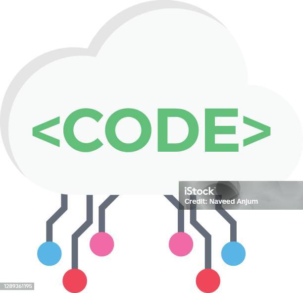 Code Cloud Stock Illustration - Download Image Now - Abstract, Blue ...