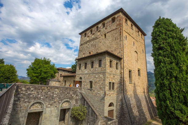 Malaspina Castle in Bobbio, Piacenza provinces, Emilia Romagna, Italy stock photo